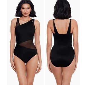 NWOT Miraclesuit Azura swimsuit L 14
